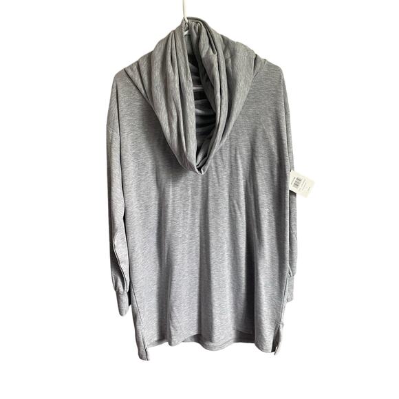 Retrology Womens Gray Cowl Neck Sweater- Size L Long Sleeve Relaxed Fit Pullover - Picture 9 of 9